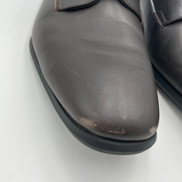 Calvin Klein Dress Shoes Lucca Men Dark Brown Size 9 Calf Leather Professional - Picture 16 of 16